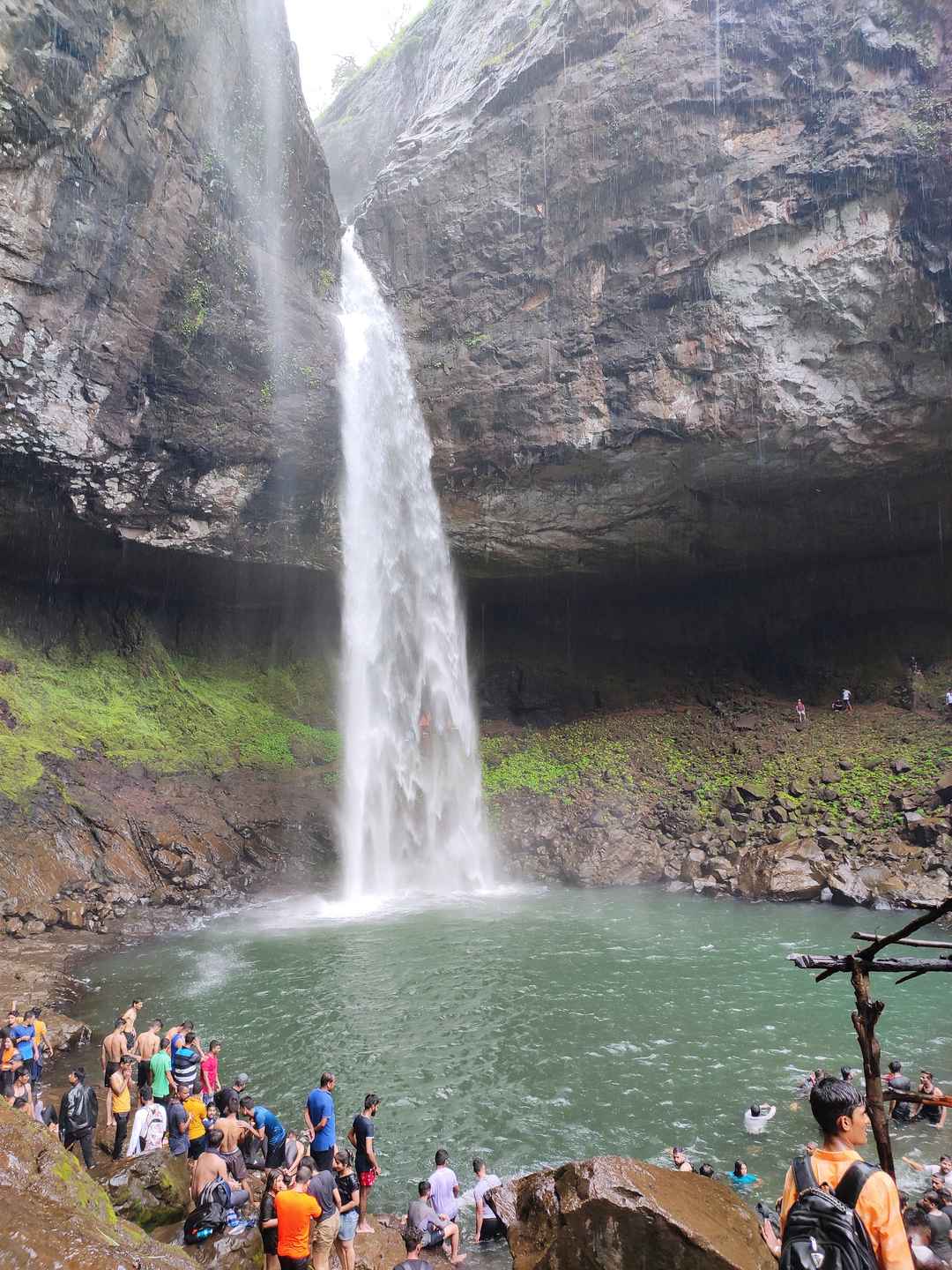 Devkund waterfall pristine jungle pool in Sahyadri forest near Mitraay Resort