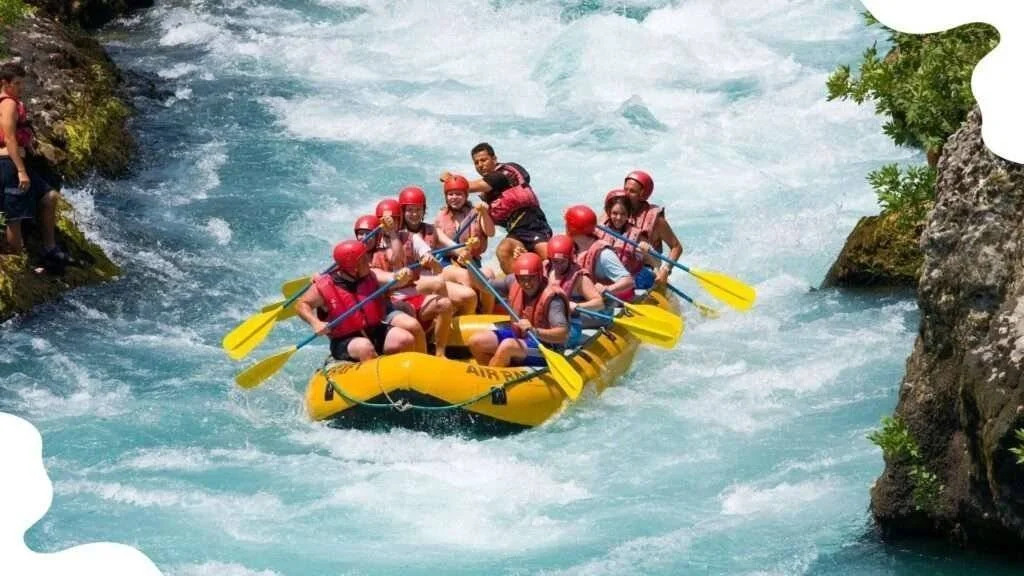 River rafting on the Kundalika river rapids near Kolad Maharashtra