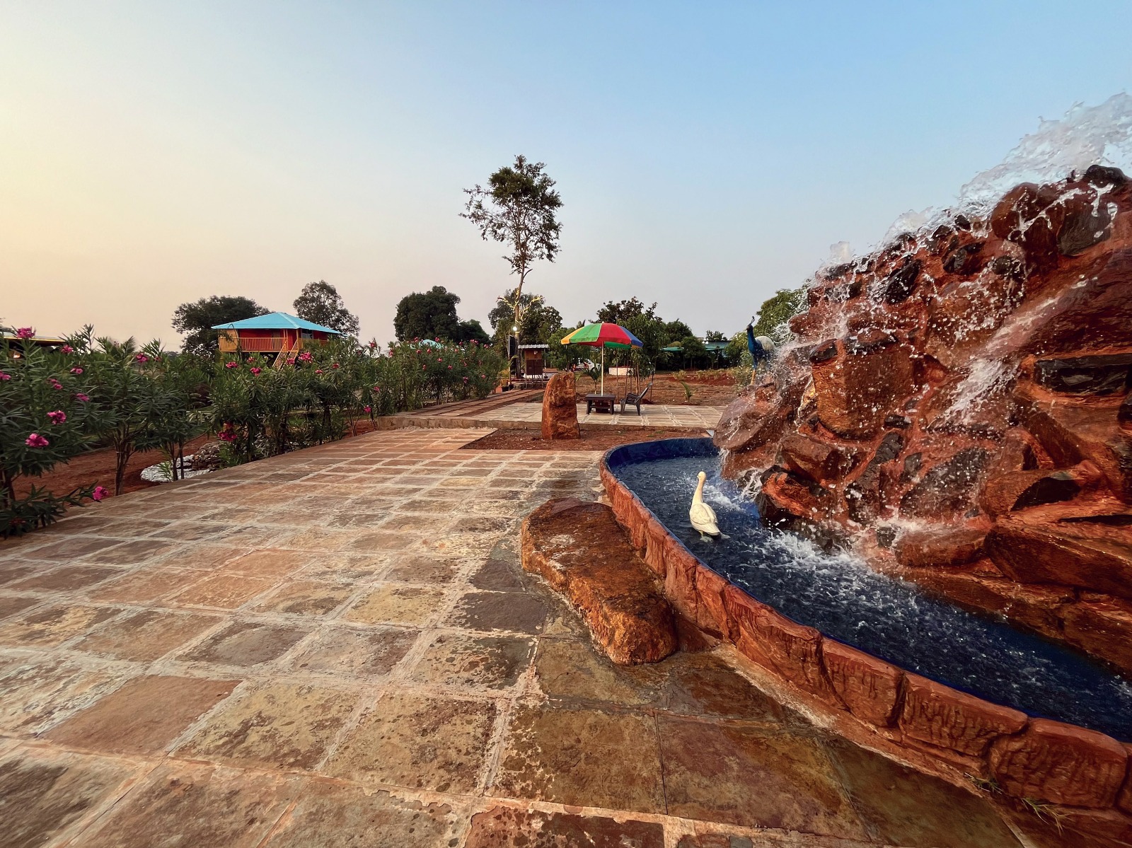 Pool and water feature at Mitraay Resort